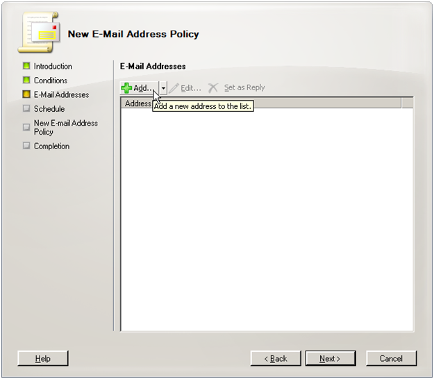 Exchange 2010 new address policy step 2 - click for full size