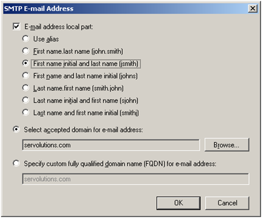 Exchange 2010 new address policy step 3 - click for full size